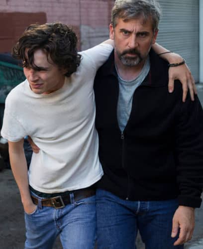 Steve Carell porte Timothée Chalamet dans Beautiful Boy