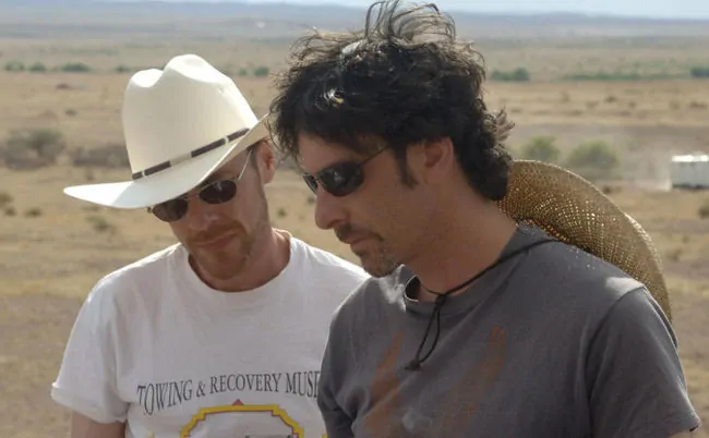 Ethan et Joel Coen en tournage