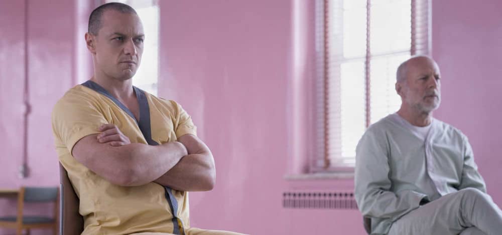 James McAvoy et Bruce Willis dans Glass