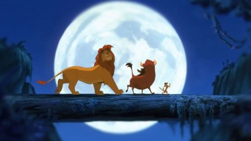 Simba, Timon et Pumba dans Le Roi Lion