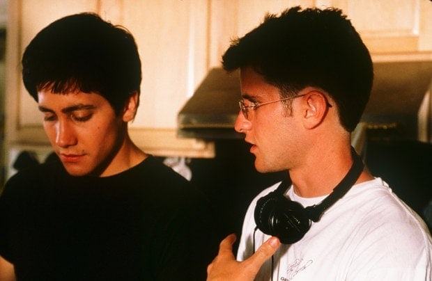 Richard Kelly et Jake Gyllenhaal sur le tournage de Donnie Darko