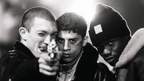 Vincent Cassel, Hubert Koundé et Saïd Taghmaoui dans La Haine