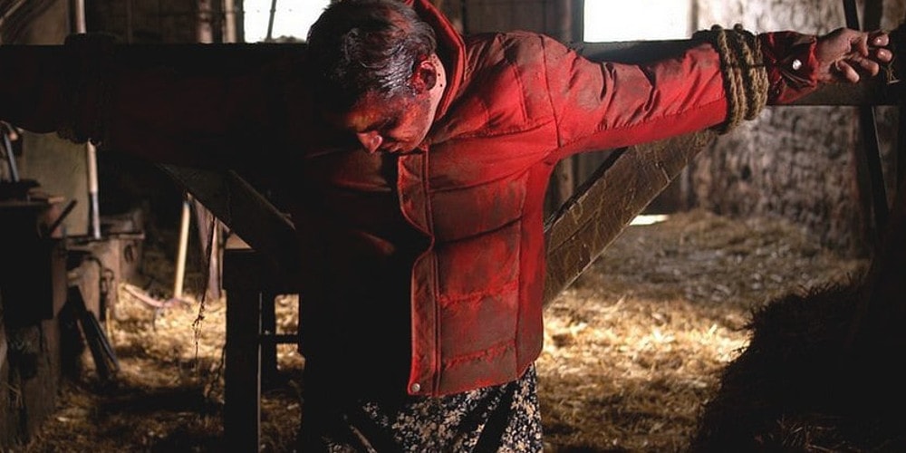 Marc Stevens (Laurent Lucas) crucifié dans Calvaire