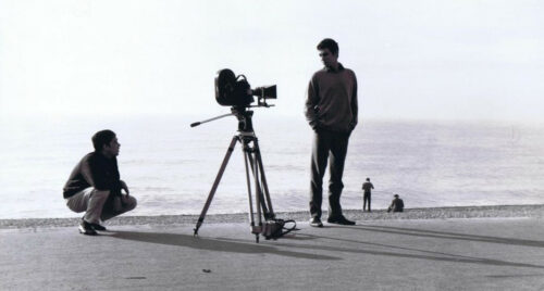 Guy Gilles sur le tournage de l'amour à la mer