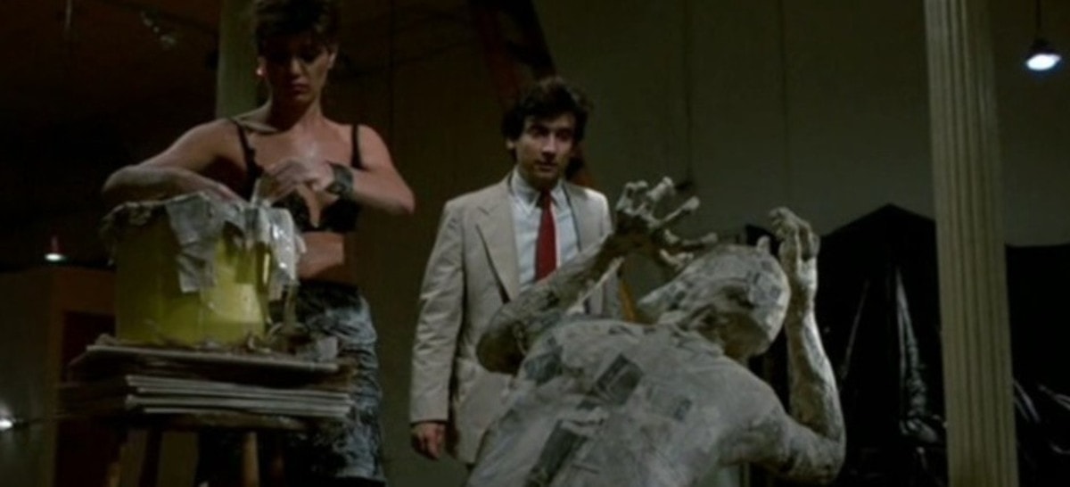 Griffin Dunne dans l'atelier de Linda Fiorentino dans After Hours