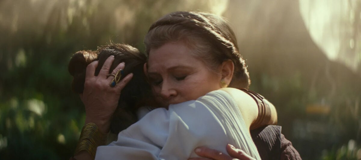 Carrie Fisher recréée  par l'intelligence artificielle dans L'ascension des Skywalker