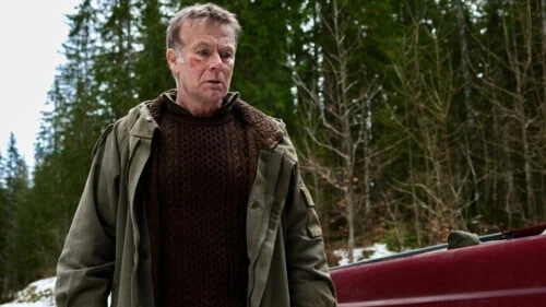 Franck Dubosc dans sa sapinière dans Un ours dans le Jura