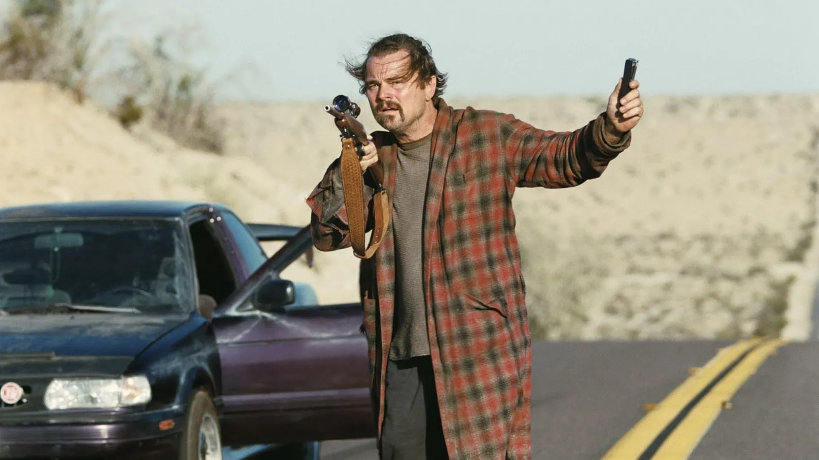 Leonardo DiCaprio sur la route à la fin de Une bataille après l’autre