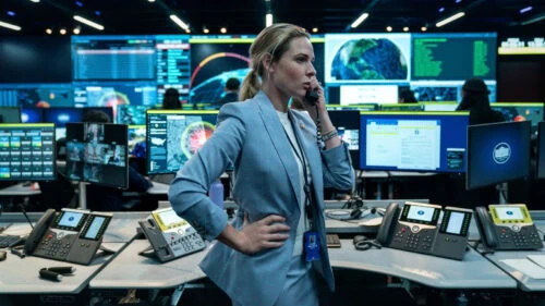 Rebecca Ferguson dans la salle de contrôle dans A House of Dynamite