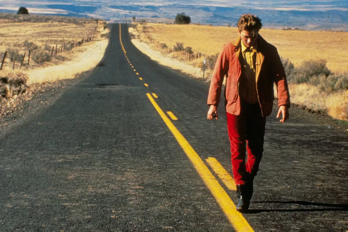 River Phoenix sur la route dans My Own Private Idaho