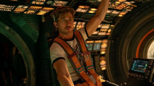 Ryan Gosling dans son vaisseau spatial dans Projet Dernière Chance
