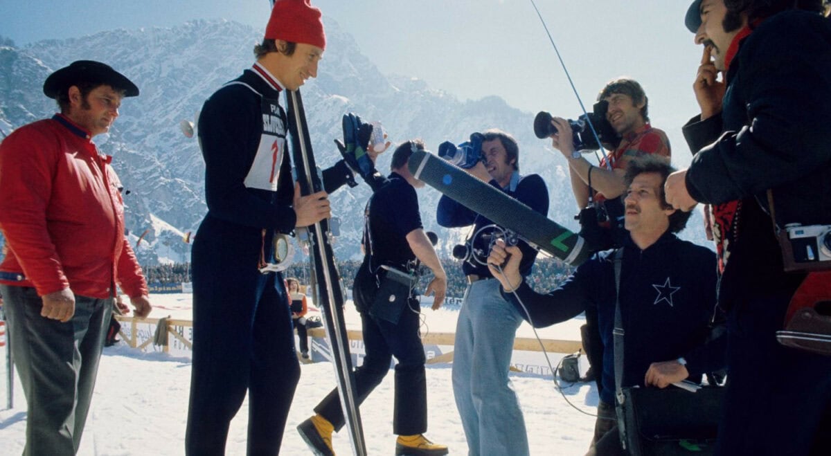 Le skieur Steiner en interview dans La Grande Extase du sculpteur sur bois Steiner de Werner Herzog
