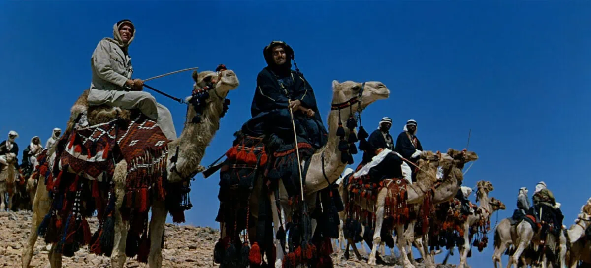 Peter O'Toole dans le désert dans Lawrence d’Arabie de David Lean